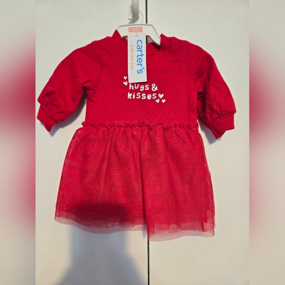 ❤️ Carter's Red Newborn Dress - Hugs & Kisses